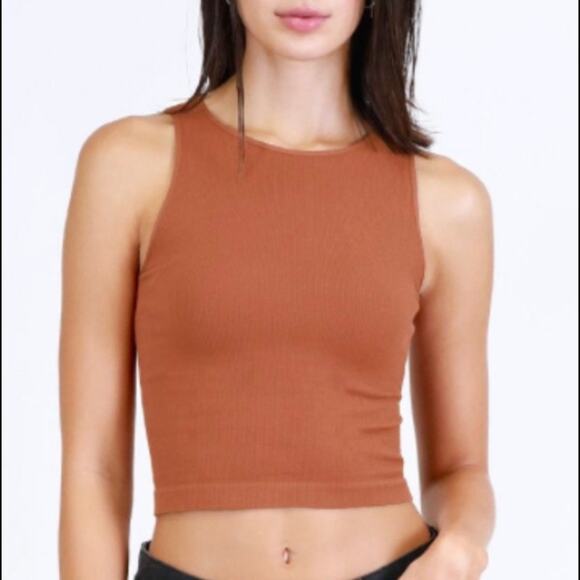 NikiBiki High Neck Tank in Clay - Picture 1 of 3